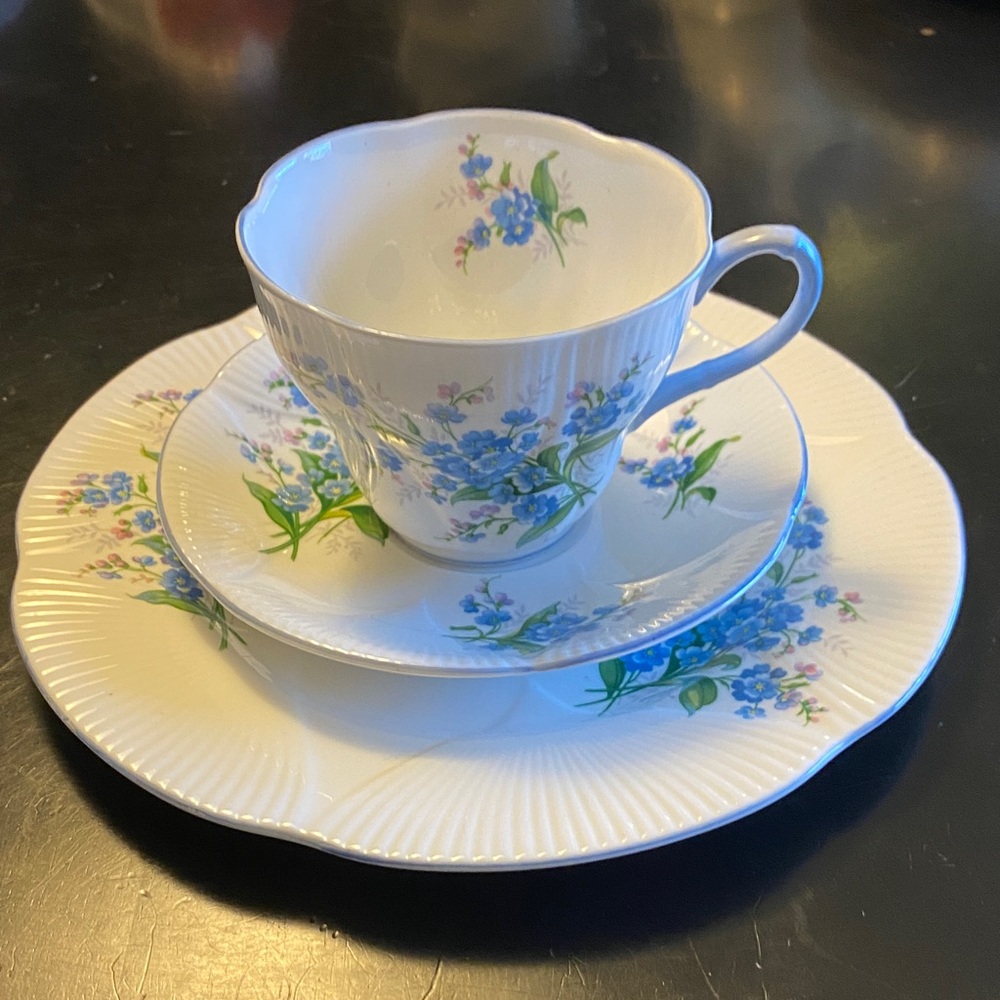 Royal Albert White and Blue Floral Luncheon Set